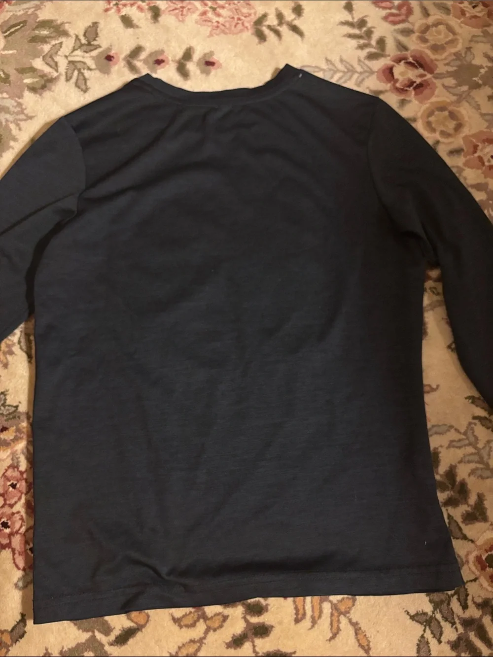 Old Navy Black Long-Sleeve Tee with Orange and White Graphic